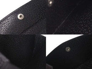 J.M.WESTON J.M. Weston Card Case, Business Card Holder, Pass Case, Leather, Black, Excellent Condition, Used, 4c071798