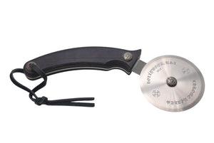 極美品 CHROME HEARTS クロムハーツ PIZZA CUTTER カトラリー ピザカッター ホースシュー CHプラス エボニーウッド ブラウン 中古 4c071814