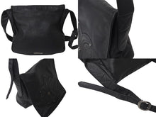 画像をギャラリービューアに読み込む, 極美品 CHROME HEARTS クロムハーツ メッセンジャーバッグ BAG-MAIL BS FLR BSフレア ブラック シルバー ブラック レザー 中古 4c071818