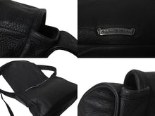 画像をギャラリービューアに読み込む, 極美品 CHROME HEARTS クロムハーツ メッセンジャーバッグ BAG-MAIL BS FLR BSフレア ブラック シルバー ブラック レザー 中古 4c071818