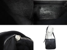画像をギャラリービューアに読み込む, 極美品 CHROME HEARTS クロムハーツ メッセンジャーバッグ BAG-MAIL BS FLR BSフレア ブラック シルバー ブラック レザー 中古 4c071818