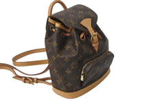 画像をギャラリービューアに読み込む, LOUIS VUITTON ルイヴィトン ミニモンスリ リュック バックパック M51137 モノグラム ブラウン 美品 中古 4c071831