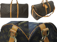 画像をギャラリービューアに読み込む, LOUIS VUITTON ルイヴィトン キーポルバンドリエール60 ボストンバッグ M41412 モノグラム PVC ヌメ革 ブラウン 良品 中古 4c071632