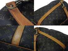 画像をギャラリービューアに読み込む, LOUIS VUITTON ルイヴィトン キーポルバンドリエール60 ボストンバッグ M41412 モノグラム PVC ヌメ革 ブラウン 良品 中古 4c071632