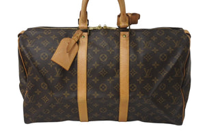 LOUIS VUITTON ルイヴィトン モノグラム キーポル45 ボストンバッグ M41428 ブラウン ゴールド金具 美品 中古 4c071834