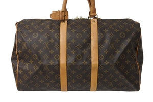 LOUIS VUITTON ルイヴィトン モノグラム キーポル45 ボストンバッグ M41428 ブラウン ゴールド金具 美品 中古 4c071834