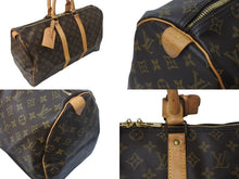 Load image into Gallery viewer, LOUIS VUITTON ルイヴィトン モノグラム キーポル45 ボストンバッグ M41428 ブラウン ゴールド金具 美品 中古 4c071834