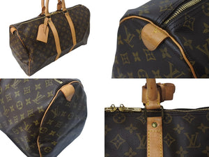 LOUIS VUITTON ルイヴィトン モノグラム キーポル45 ボストンバッグ M41428 ブラウン ゴールド金具 美品 中古 4c071834