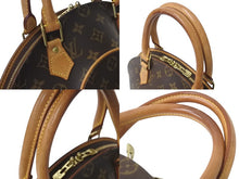 Load image into Gallery viewer, LOUISVUITTON ルイヴィトン エリプスPM ハンドバッグ モノグラム M51127 PVC ヌメ革 ブラウン ゴールド金具 美品 中古 4c071835