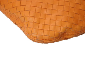 BOTTEGA VENETA ボッテガヴェネタ イントレチャート ショルダーバッグ オレンジ レザー ゴールド金具 美品 中古 4c071843