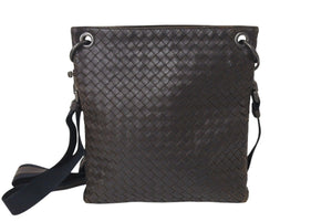 BOTTEGAVENETA ボッテガヴェネタ ショルダーバッグ 172736 V465C 2078 イントレチャート ブラウン レザー 良品 中古 4c071845