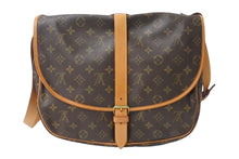 Load image into Gallery viewer, LOUIS VUITTON ルイヴィトン ソミュール35 ショルダーバッグ モノグラム M42254 PVC ヌメ革 ブラウン ゴールド金具 美品 中古 4c071852