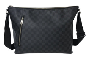 LOUISVUITTON ルイヴィトン ミックMM ショルダーバッグ ダミエ グラフィット N41106 PVCコーテングキャンバス ブラック 美品 中古 4c071853