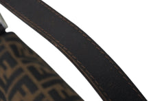 画像をギャラリービューアに読み込む, FENDI フェンディ マンマバケット ワンショルダーバッグ ズッカ柄 コットンキャンバス レザー シルバー金具 ブラウン 美品 中古 4c071854