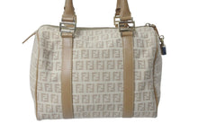 Load image into Gallery viewer, FENDI フェンディ ズッカ柄 ミニボストン 8BL068 キャンバス レザー ベージュ ゴールド金具 美品 中古 4c071855