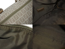 画像をギャラリービューアに読み込む, FENDI フェンディ ズッカ柄 ミニボストン 8BL068 キャンバス レザー ベージュ ゴールド金具 美品 中古 4c071855