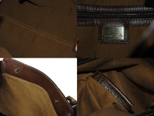 画像をギャラリービューアに読み込む, FENDI フェンディ ズッカ柄 エトニコ マンマバケット ハンドバッグ ブラウン ロゴ キャンバス レザー 美品 中古 4c071859