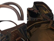 画像をギャラリービューアに読み込む, FENDI フェンディ ズッカ柄 エトニコ マンマバケット ハンドバッグ ブラウン ロゴ キャンバス レザー 美品 中古 4c071859