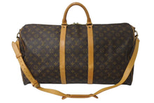 Load image into Gallery viewer, LOUIS VUITTON ルイヴィトン キーポルバンドリエール55 ボストンバッグ M41414 モノグラム PVC レザー ブラウン 美品 中古 4c071864