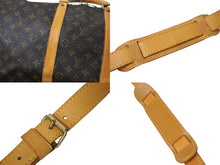 Load image into Gallery viewer, LOUIS VUITTON ルイヴィトン キーポルバンドリエール55 ボストンバッグ M41414 モノグラム PVC レザー ブラウン 美品 中古 4c071864