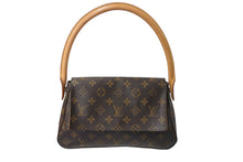 Load image into Gallery viewer, 極美品 LOUIS VUITTON ルイヴィトン モノグラム ミニルーピング ショルダーバッグ M51147 PVC レザー ブラウン 中古 4c071873