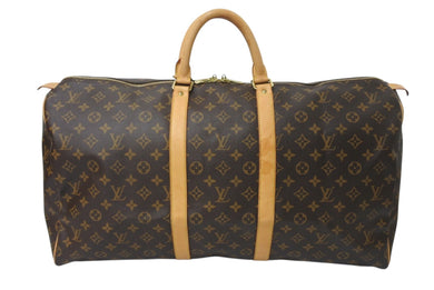 LOUIS VUITTON ルイヴィトン キーポル55 ボストンバッグ M41414 モノグラム ブラウン ゴールド金具 美品 中古 4c071879