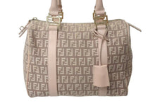 画像をギャラリービューアに読み込む, FENDI フェンディ ミニボストンバッグ ボストンバッグ バッグ キャンバス レザー ベージュ ピンク 2104102047852 美品 中古 4c071880