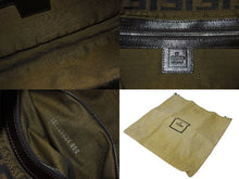 画像をギャラリービューアに読み込む, FENDI フェンディ マンマバケット ワンショルダーバッグ ズッカ柄 コットンキャンバス レザー シルバー金具 ブラウン 美品 中古 4c071884