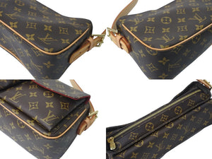 極美品 LOUISVUITTON ルイヴィトン ヴィバシテGM ワンショルダーバッグ M51163 モノグラム PVC レザー ゴールド金具 中古 4c071885