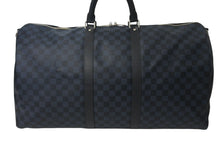 Load image into Gallery viewer, 極美品 LOUIS VUITTON ルイヴィトン キーポル バンドリエール55 ボストンバッグ N41356 ダミエグラフィット コバルト ブラック 中古 4c071901