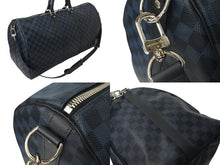 Load image into Gallery viewer, 極美品 LOUIS VUITTON ルイヴィトン キーポル バンドリエール55 ボストンバッグ N41356 ダミエグラフィット コバルト ブラック 中古 4c071901