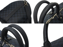 Load image into Gallery viewer, 極美品 LOUIS VUITTON ルイヴィトン キーポル バンドリエール55 ボストンバッグ N41356 ダミエグラフィット コバルト ブラック 中古 4c071901