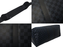 Load image into Gallery viewer, 極美品 LOUIS VUITTON ルイヴィトン キーポル バンドリエール55 ボストンバッグ N41356 ダミエグラフィット コバルト ブラック 中古 4c071901