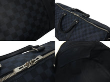 Load image into Gallery viewer, 極美品 LOUIS VUITTON ルイヴィトン キーポル バンドリエール55 ボストンバッグ N41356 ダミエグラフィット コバルト ブラック 中古 4c071901