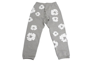 新品未使用 DenimTears デニムティアーズ TheCottonWreathSweatpants ザコットンリーススウェットパンツ グレー ホワイト XL 中古 4c071909