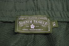 画像をギャラリービューアに読み込む, 新品未使用 DenimTears デニムティアーズ TheCottonWreathSweatpants ザコットンリーススウェットパンツ カーキ ホワイト XL 中古 4c071910