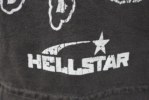 新品未使用品 Hellstar studious ヘルスター sleeve tee tシャツ コットン グレー ホワイト プリント サイズS 4c071921