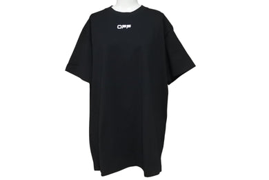 新品未使用品 OFF-WHITE オフホワイト エアポートテープ TEE 半袖Tシャツ ブラック サイズXS OMAA027S201850 中古 4c071926