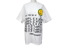 New and unused CPFM × Complex com T T-shirt print white cotton 141685 with tag size S used 4c071928