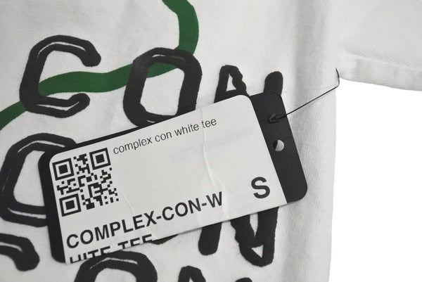 New and unused CPFM × Complex com T T-shirt print white cotton 141685 with tag size S used 4c071928