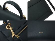 Load image into Gallery viewer, 極美品 CELINE セリーヌ ベルトバッグ マイクロ 2WAYバッグ 189003ZVA.31AN グレインドカーフスキン グリーン 中古 4c071930