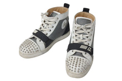 CHRISTIAN LOUBOUTIN Christian Louboutin Lewis Spike Canvas Leather Studs Size 42 Good Condition Used 4c071934