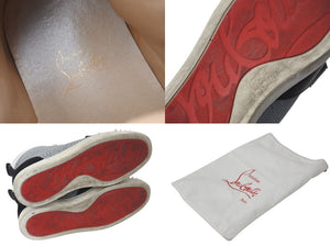 CHRISTIAN LOUBOUTIN Christian Louboutin Lewis Spike Canvas Leather Studs Size 42 Good Condition Used 4c071934