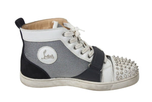 CHRISTIAN LOUBOUTIN Christian Louboutin Lewis Spike Canvas Leather Studs Size 42 Good Condition Used 4c071934