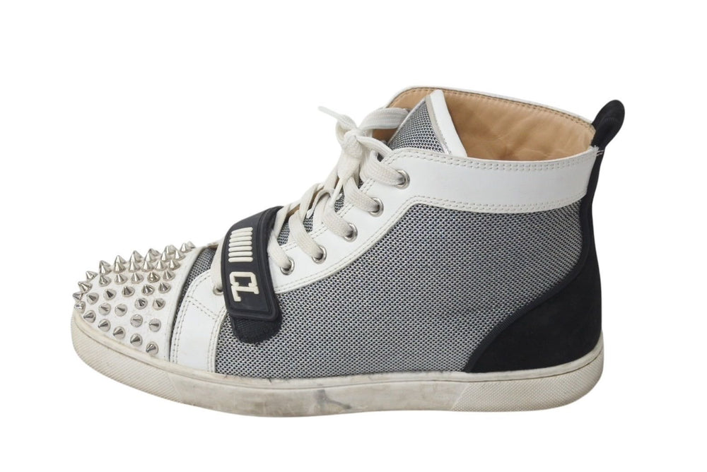 CHRISTIAN LOUBOUTIN Christian Louboutin Lewis Spike Canvas Leather Studs Size 42 Good Condition Used 4c071934