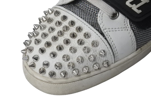 CHRISTIAN LOUBOUTIN Christian Louboutin Lewis Spike Canvas Leather Studs Size 42 Good Condition Used 4c071934