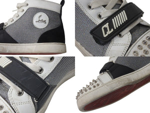CHRISTIAN LOUBOUTIN Christian Louboutin Lewis Spike Canvas Leather Studs Size 42 Good Condition Used 4c071934