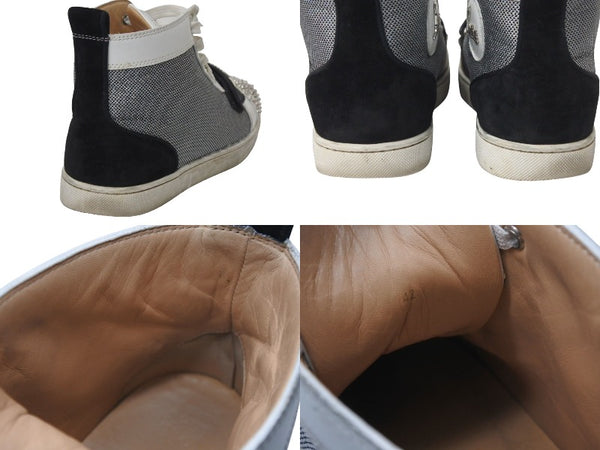 CHRISTIAN LOUBOUTIN Christian Louboutin Lewis Spike Canvas Leather Studs Size 42 Good Condition Used 4c071934
