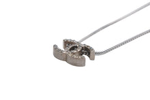 Load image into Gallery viewer, CHANEL シャネル ココマーク ラインストーン ネックレス 重量約4g 08A メタル シルバー ロゴ アクセサリー 美品 中古 4c071945