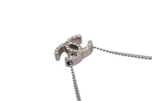 Load image into Gallery viewer, CHANEL シャネル ココマーク ラインストーン ネックレス 重量約4g 08A メタル シルバー ロゴ アクセサリー 美品 中古 4c071945